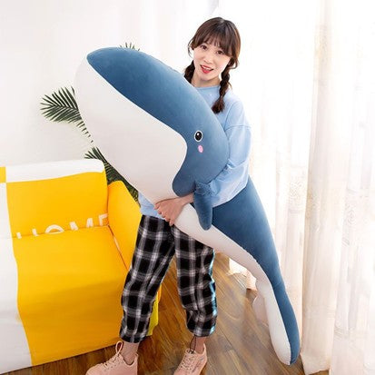 Mellowiocosh Kawaii Giant Whale Plushie: Ultra-Soft Stuffed Animal Body Pillow for Sweet Dreams and Cozy Home Decor
