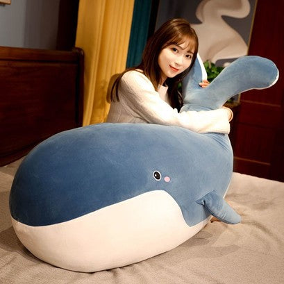 Mellowiocosh Kawaii Giant Whale Plushie: Ultra-Soft Stuffed Animal Body Pillow for Sweet Dreams and Cozy Home Decor