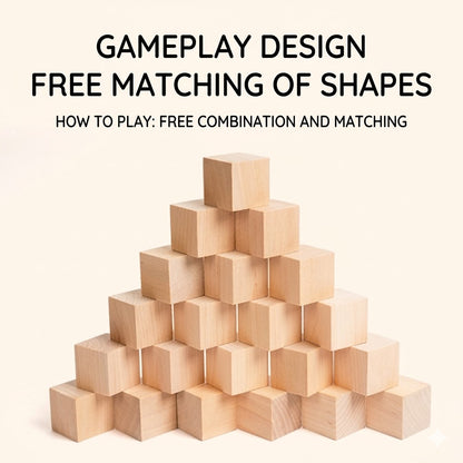 Mellowiocosh Premium Geometric Cube Blocks - Creative 3D Building & Stacking Toy for Early Learning - Preschool Educational STEM Toy for Fine Motor Skills Development